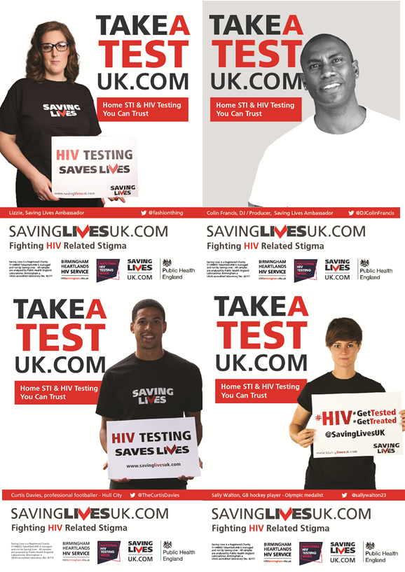 Charity And Celebrities Team Up To Promote Free Home HIV Tests For National HIV Testing Week